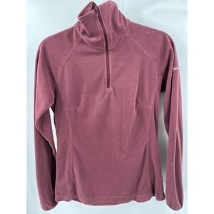 Columbia Women's Size S Small Burgundy XL6624 1/2 Zip Arctic Air Fleece